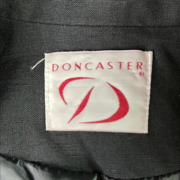 Vintage Doncaster Black Floral Embroidered Open Front Blazer Size 14 - Picture 12 of 14